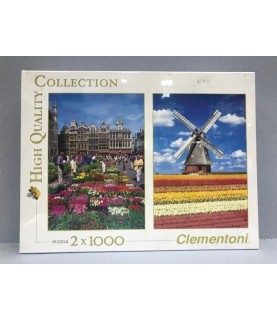 Clementoni Puzzle 2 x 1000 peças  Alta Qualidade 