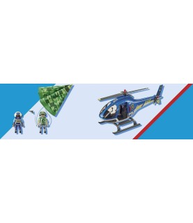 Playmobil Helicóptero da Polícia Perseguição em paraquedas
