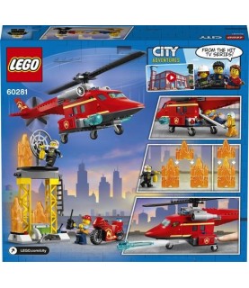 Lego City -Helicóptero De Resgate Dos Bombeiros
