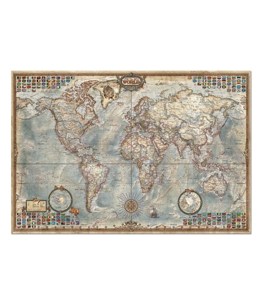 Puzzle 4000 Peças  Mapa Mundi-14827