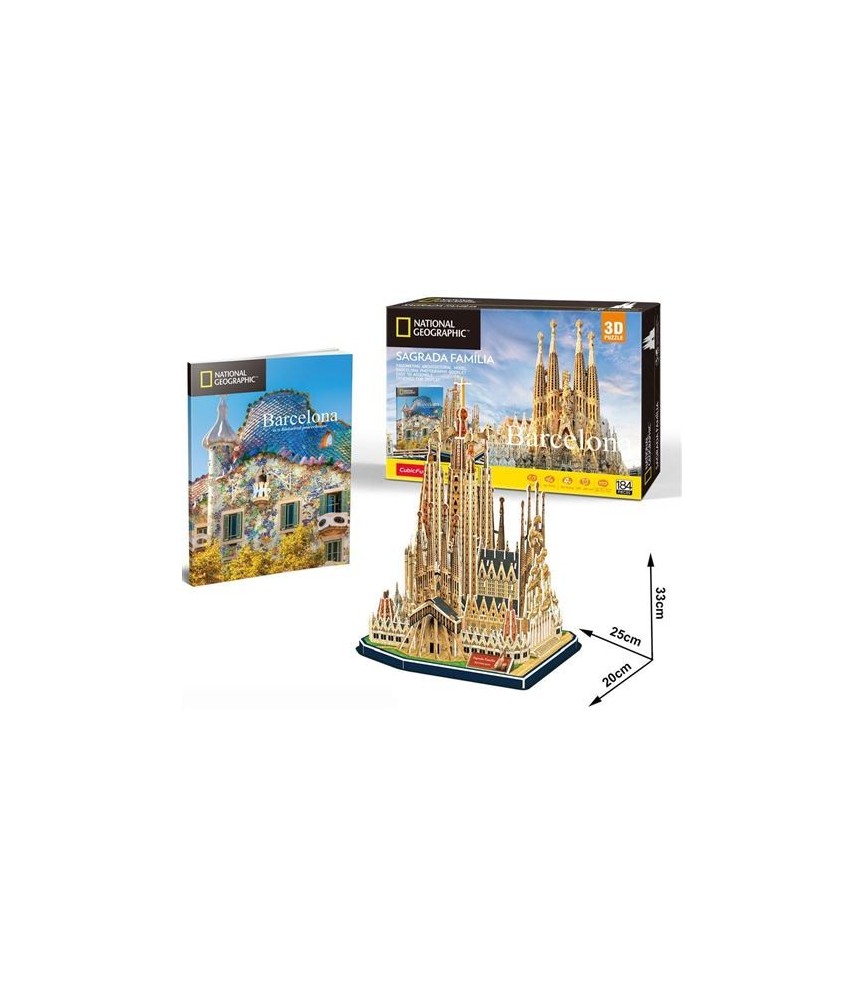 Puzzle 3D Sagrada Família 184 peças - National Geographic - CF09841