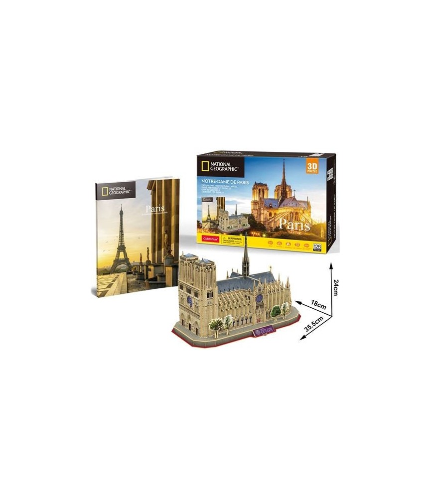 Puzzle 3D Paris Notre Dame 128 peças - National Geographic