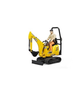 Bruder JCB Micro excavator 8010 CTS and construction worker - 62002