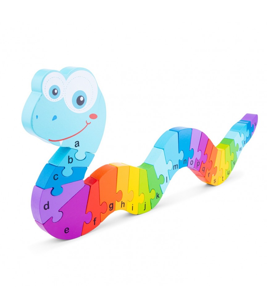 Classic Toys Alfabeto Puzzle-Serpente, Multicolorido